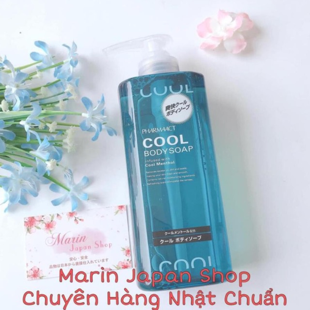 Sữa tắm cho nam Cool Body Soap Pharmaact (Hương bạc hà) - Nhật Bản