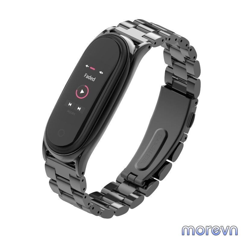 Dây đeo kim loại mắt to GT Mi band 5, miband 6 chính hãng Mijobs - dây đeo kim loại thay thế mi band 6, miband 5 MIJOBS