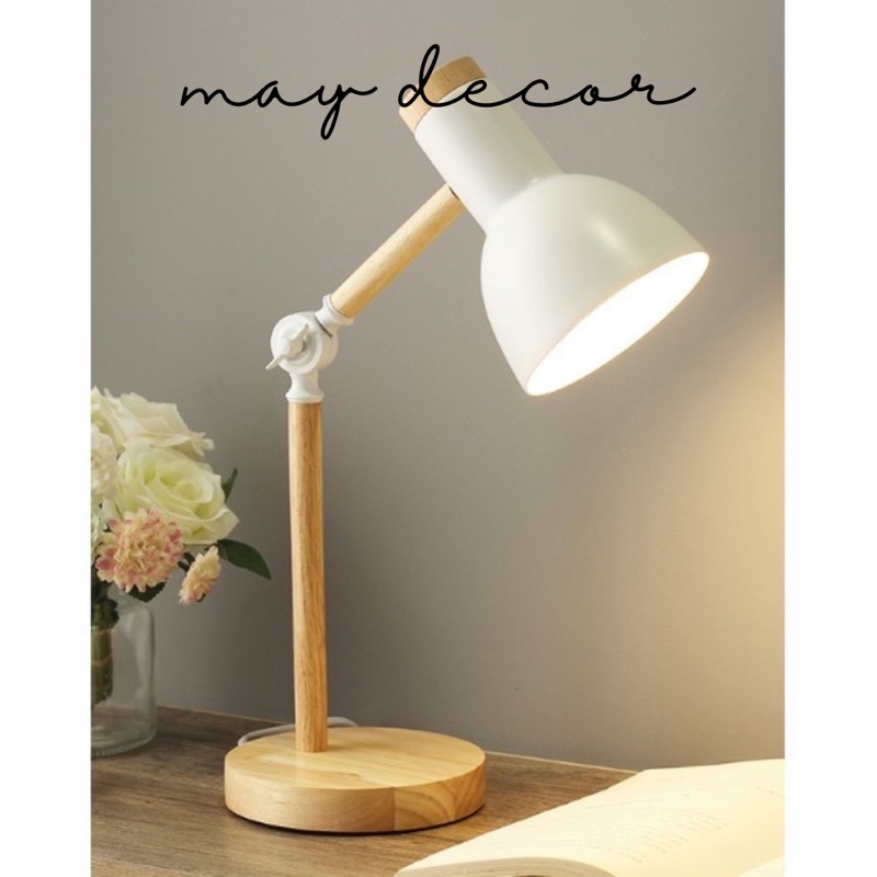 Đèn học đế gỗ bảo vệ mắt Décor phong cách Hàn Quốc - MAY.DECOR