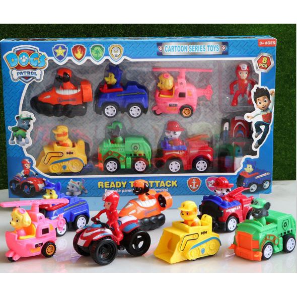 Bộ đồ chơi chó cứu hộ Paw Patrol cho bé- chạy trớn mẫu A8, A9, A11, bộ 6, 7, 8, 9 con bé nào cũng thích