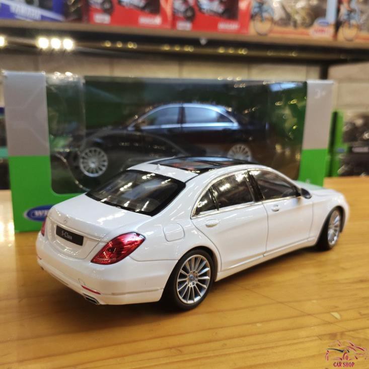 Xe Mô Hình - Mô hình xe Sắt Mercedes-Benz S500 Welly FX tỉ lệ 1:24 màu trắng