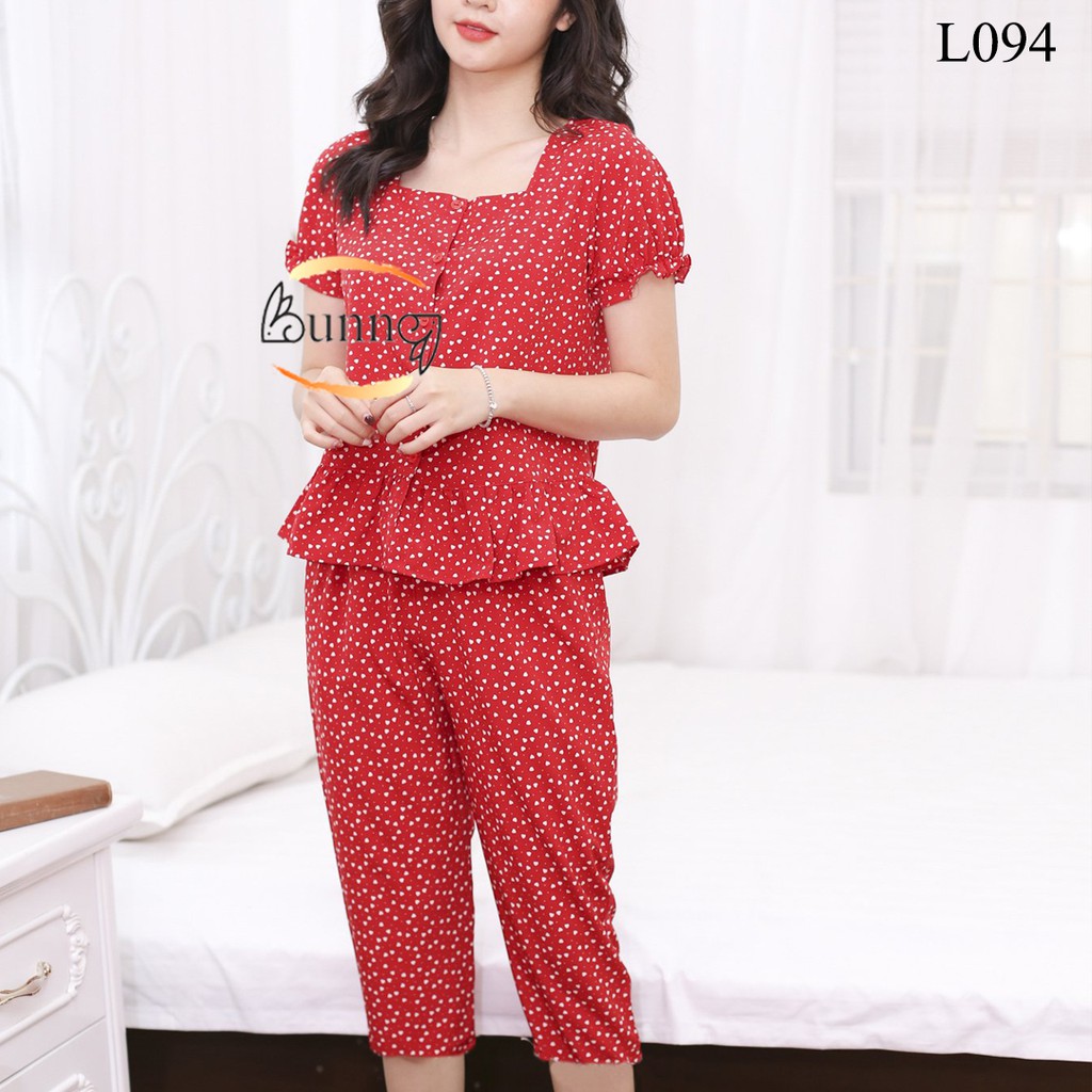 [Bunnysky] Đồ bộ nữ, Đồ bộ mặc nhà lửng điệu đà xinh xán lắm ạ.