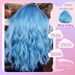 Thuốc nhuộm tóc màu blue baby - thuốc nhuộm tóc tại nhà, màu nhuộm tóc blue baby hairholic bền màu, khó phai