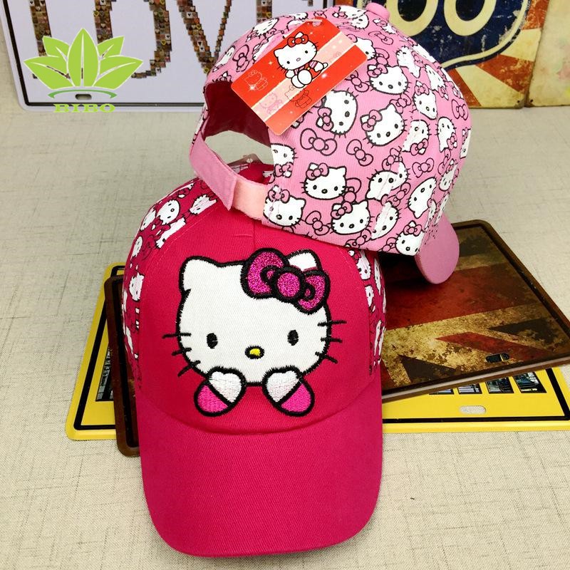 BIBO Cute Children Baseball Cap HELLOKITTY Cat Girl Cap Cartoon Kid Gift Mũ trẻ em