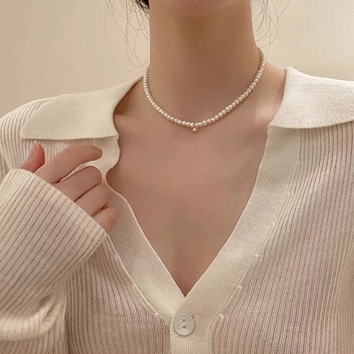 Vòng cổ Đính Ngọc Trai Thời Trang Dành Cho Nữ