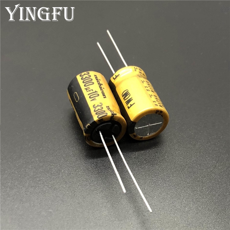 2 Cái / 10 Cái 3300uF 10V NICHICON FW Series 12.5x20mm 10V3300uF Tụ Âm Thanh HiFi