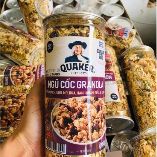 [Hũ 500g] Ngũ cốc Granola Ông già [Mỹ] hạt giòn thơm bổ dưỡng