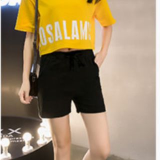 QUẦN SHORT NỮ 2 TÚI CẠP CHUN CỘT DÂY