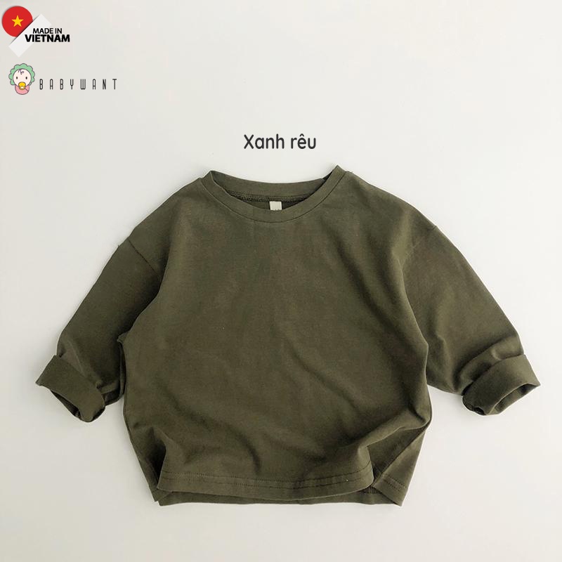 Áo phông dài tay bé trai, bé gái từ 9 tới 30kg