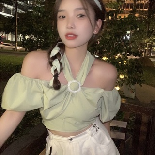 [ORDER] Áo croptop trễ vai cổ yếm