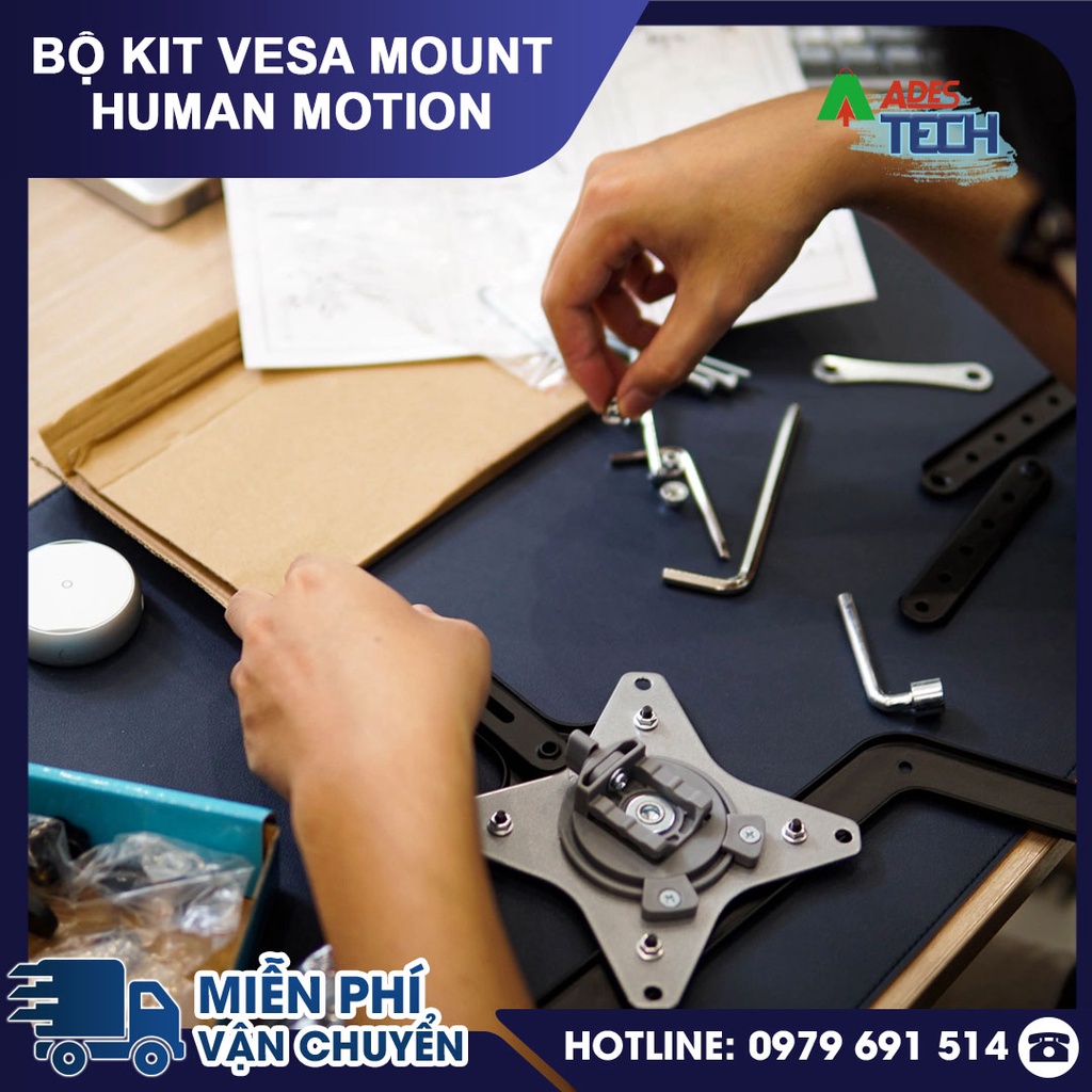Bộ kit Vesa Mount Human Motion Zp20 | Hỗ Trợ Treo Màn Hình Đến 27inch