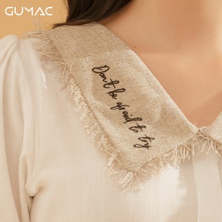Áo thêu lá cổ AA751 GUMAC