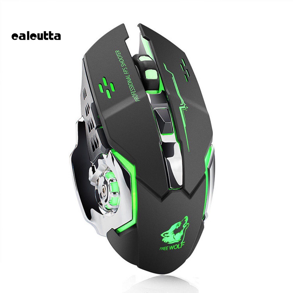 ✡YEYL✡Ergonomic Rechargeable Breathing Light Mute Wireless Gaming Mechanical Mouse