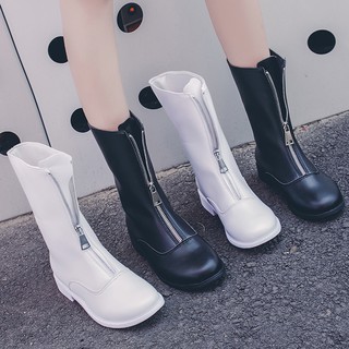 Giày boot khóa kéo phong cách Anh 2019 siêu ngầu cho nữ