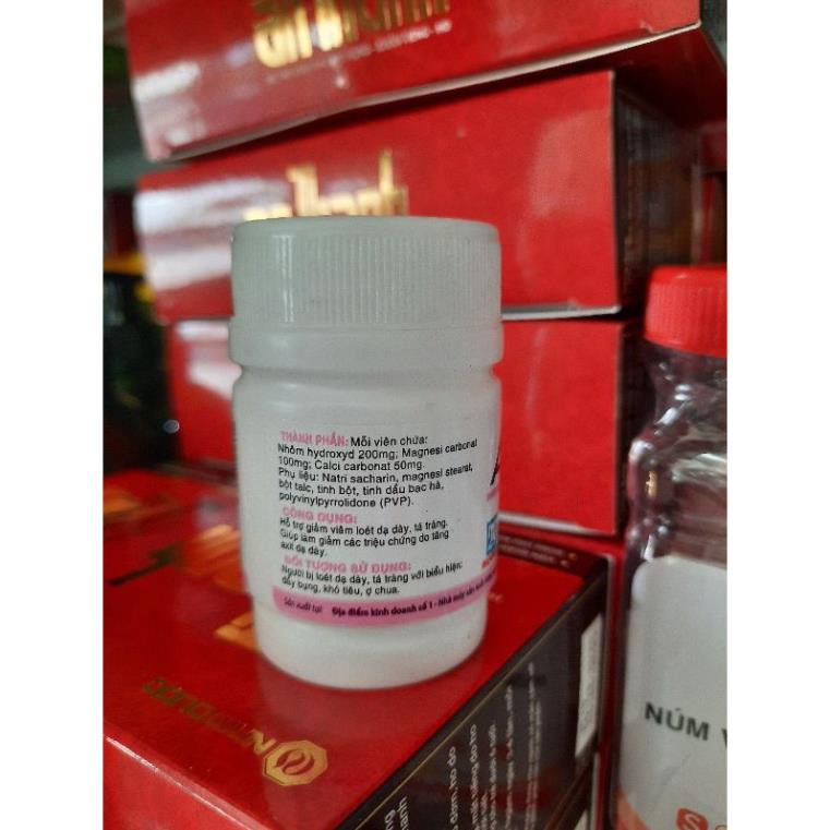 ✅  ALUMINA - Hỗ Trợ Triệu Chứng Viêm Dạ Dày, Đầy Hơi lọ 60 viên nhai