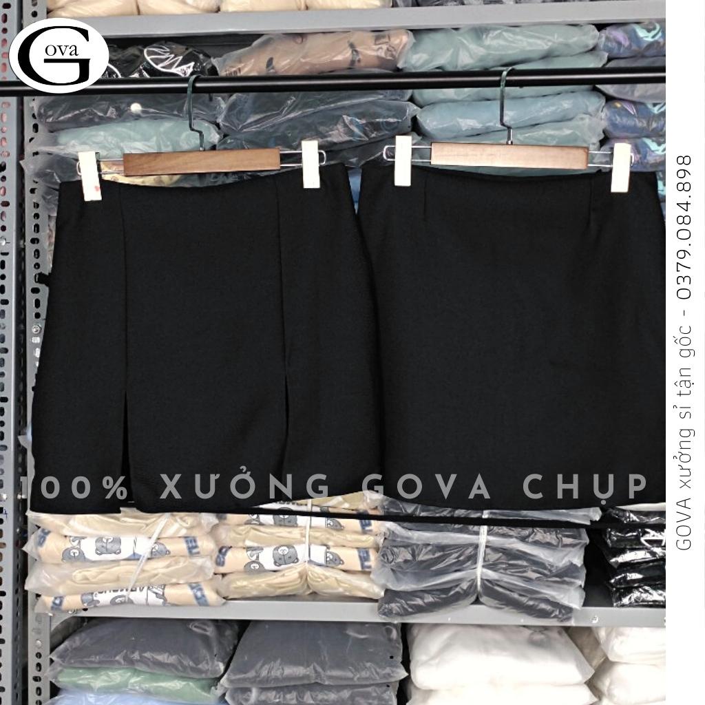 Chân Váy CHỮ A XẺ 2 BÊN Lưng Cạp Cao Có Lót Trong Kiểu Thời Trang Nữ Cao cấp GOVA