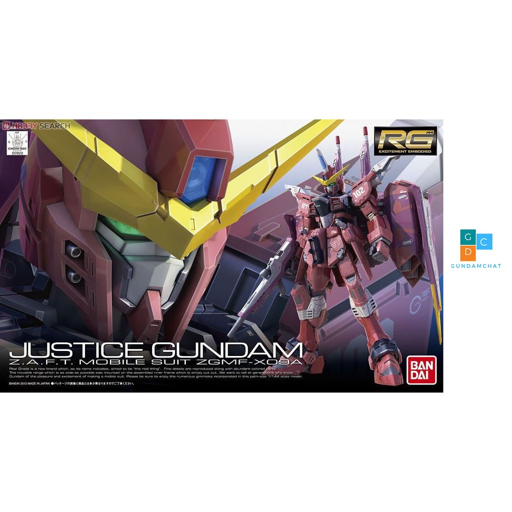 Mô hình lắp ráp Gundam RG Justice ZGMF-X09A Bandai - GDC