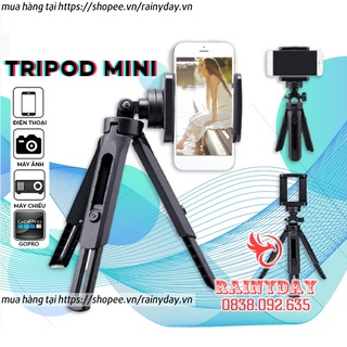 Chân đỡ điện thoại, tripod mini để kẹp điện thoại máy ảnh 3 chân livestream quay phim video chụp ảnh