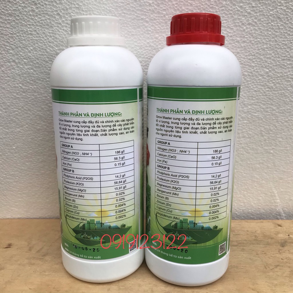 Dung Dịch Thủy Canh CHO RAU ĂN LÁ GROW MASTER