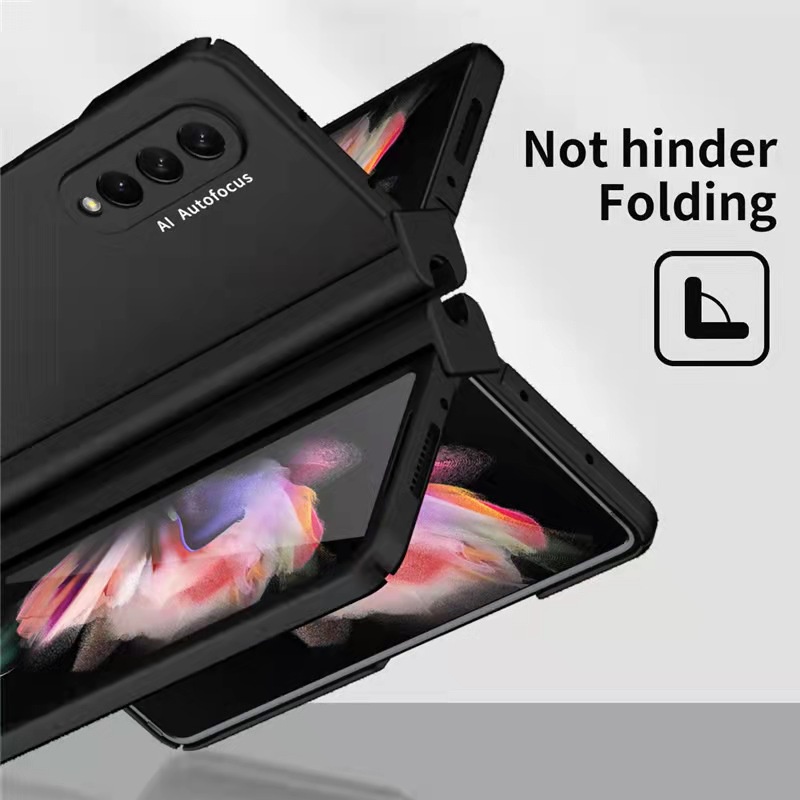 Bao Da Điện Thoại Kèm Ngăn Đựng Bút Cho Samsung Galaxy Z Fold 5 Z Fold 4 Fold 3
