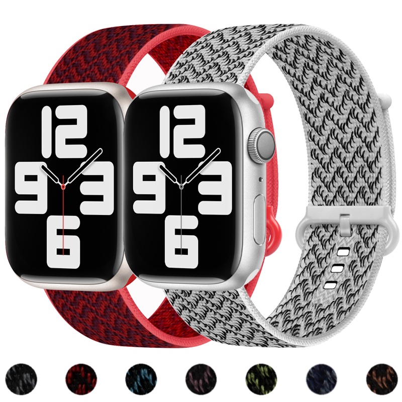 Dây Nylon Kiểu Dáng Thể Thao Cho Đồng Hồ Thông Minh Apple Watch Ultra Series 8 7 6 5 Se 40mm 49mm 41mm 45mm 44mm
