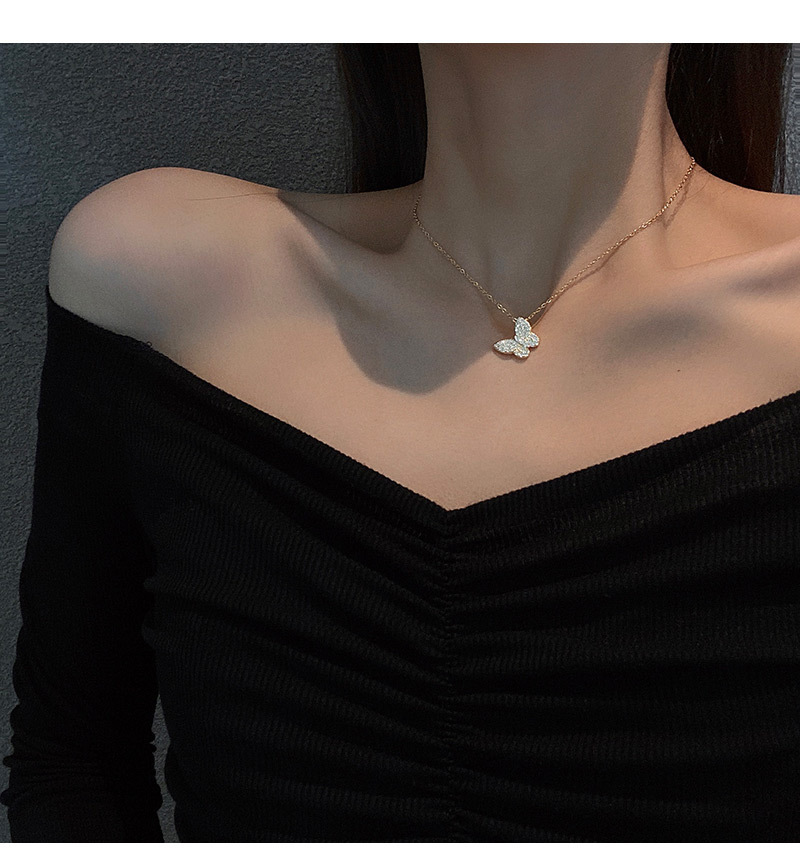 vòng cổ Mạ Vàng Hình Bướm Xinh Xắn Dành Cho Nữ