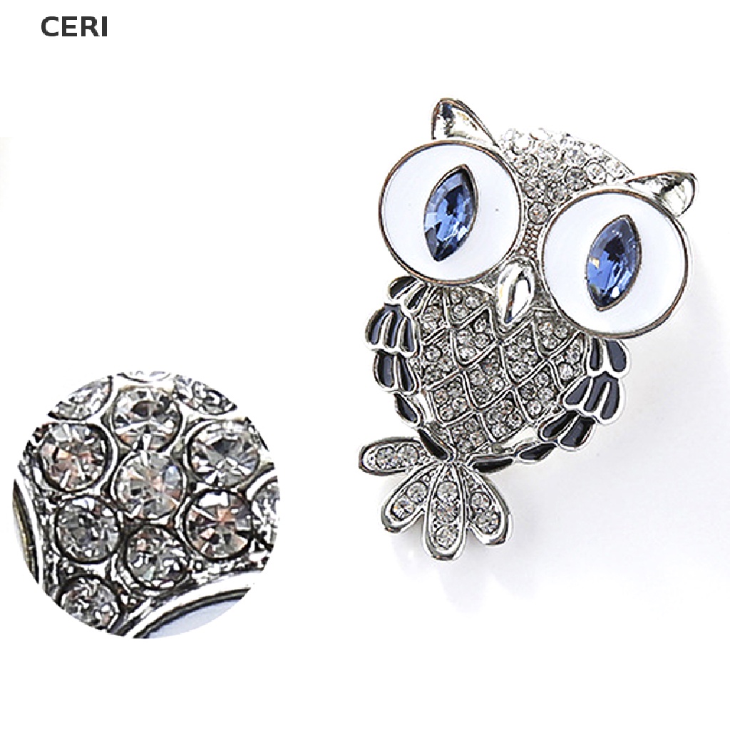CE Fashion Delicate Owl Brooches Korean Alloy Rhinestone Animal Brooch Pins Jewelry RI