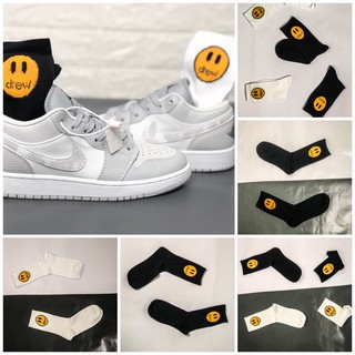 [Tntsneaker] Tất vớ xịn hoạ tiết và logo mặt cười drew , vớ travis scott