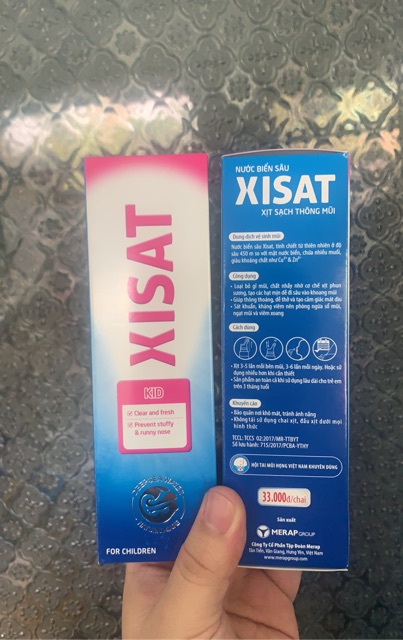 Nước biển sâu Xisat xịt thông mũi