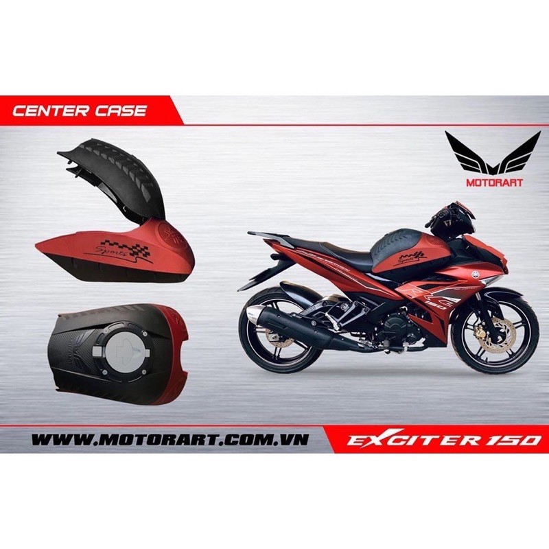 Thùng đựng đồ (cốp đồ) MOTOR ART gắn ở giữa dành cho  EXCITER 150, đủ màu sắc