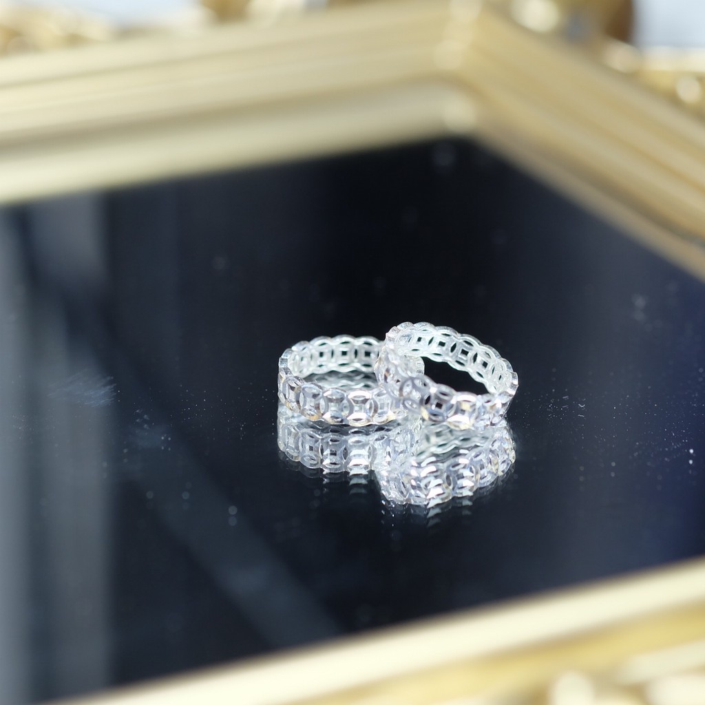 Nhẫn bạc kim tiền H.A.S đeo ngón út - Nhẫn bạc thời trang