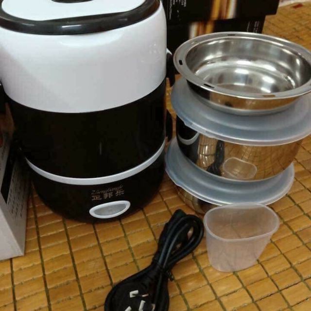 HỘP CƠM NÂU CẮM ĐIỆN INOX 3 TẦNG