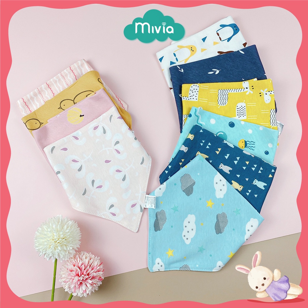Khăn tam giác cho bé, yếm tam giác cotton loại đẹp