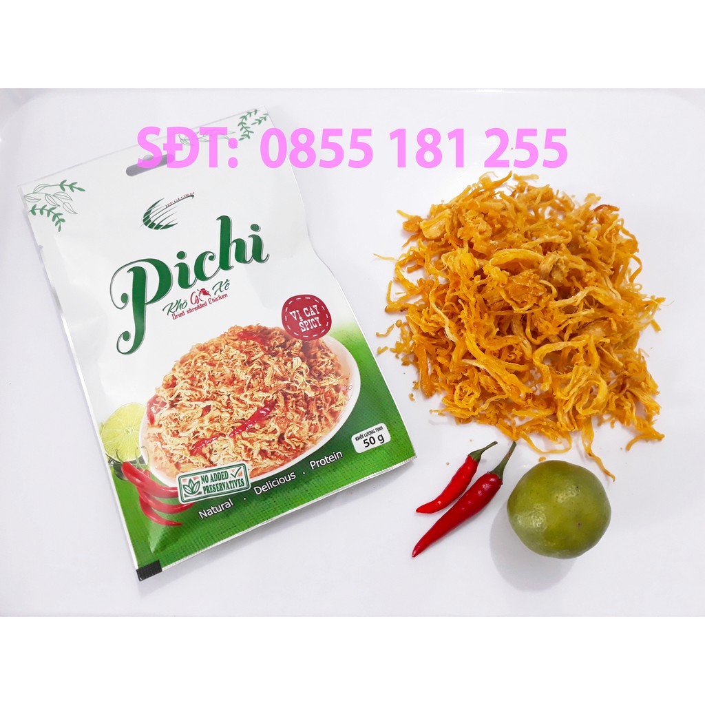 Khô Gà Xé PICHI 50g (vị Cay Lá Chanh) | BigBuy360 - bigbuy360.vn
