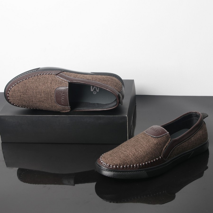 Giày lười nam TS214 [ Nhập TRONSHOP1 giảm 10% ] thân vải đế cao su chống trượt Tronshop chuyên giày nam | BigBuy360 - bigbuy360.vn