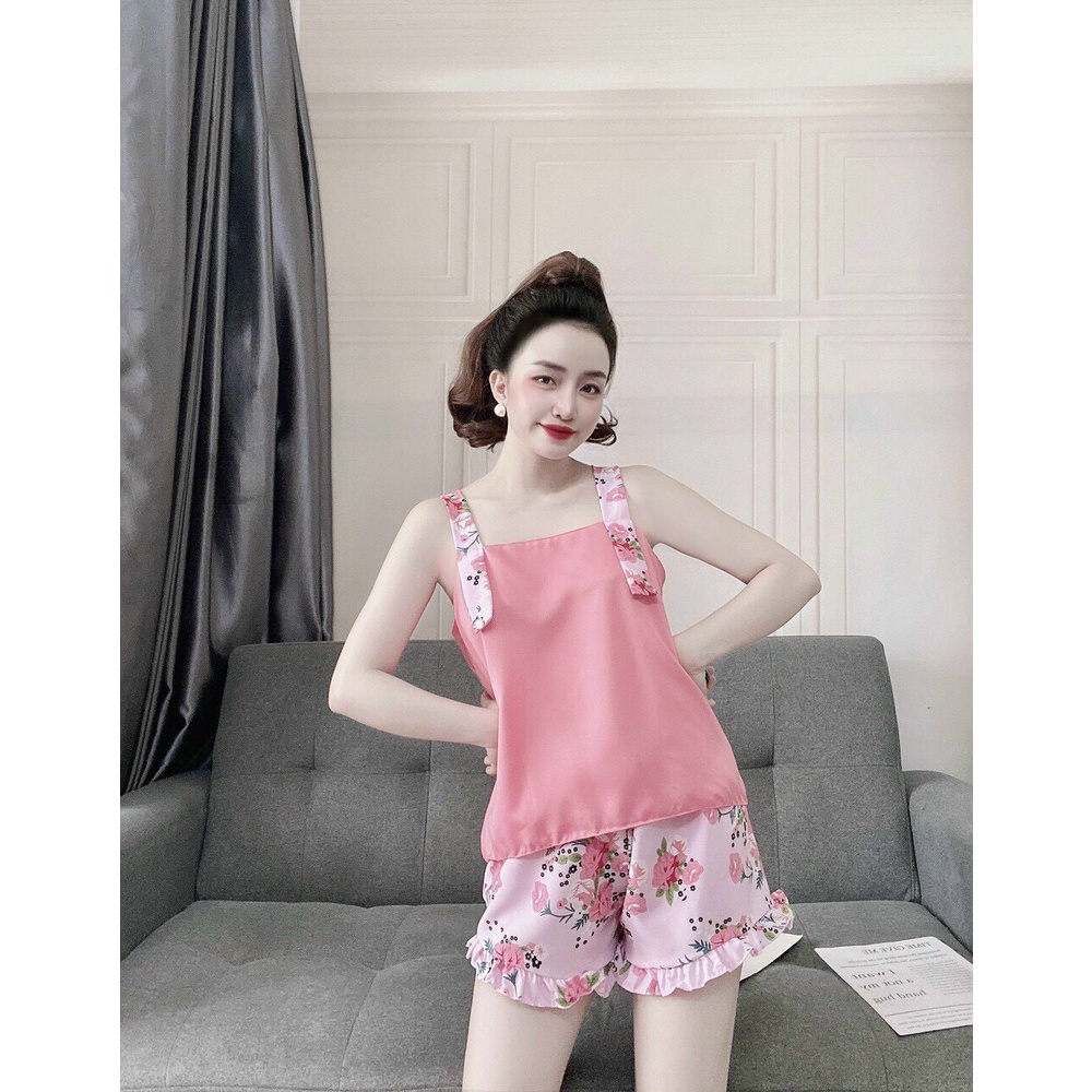 Bộ Đùi Ngủ Nữ Mặc Nhà Lụa Mềm Mịn - MOMOSA Shop