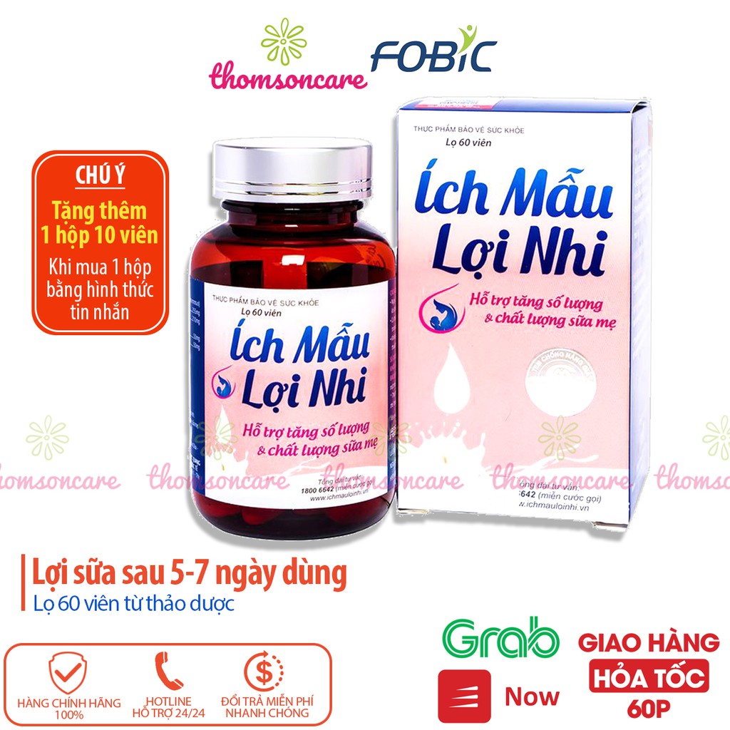 Ích mẫu lợi nhi - kích thích tăng tiết sữa cho mẹ - Có tem tích điểm chính hãng