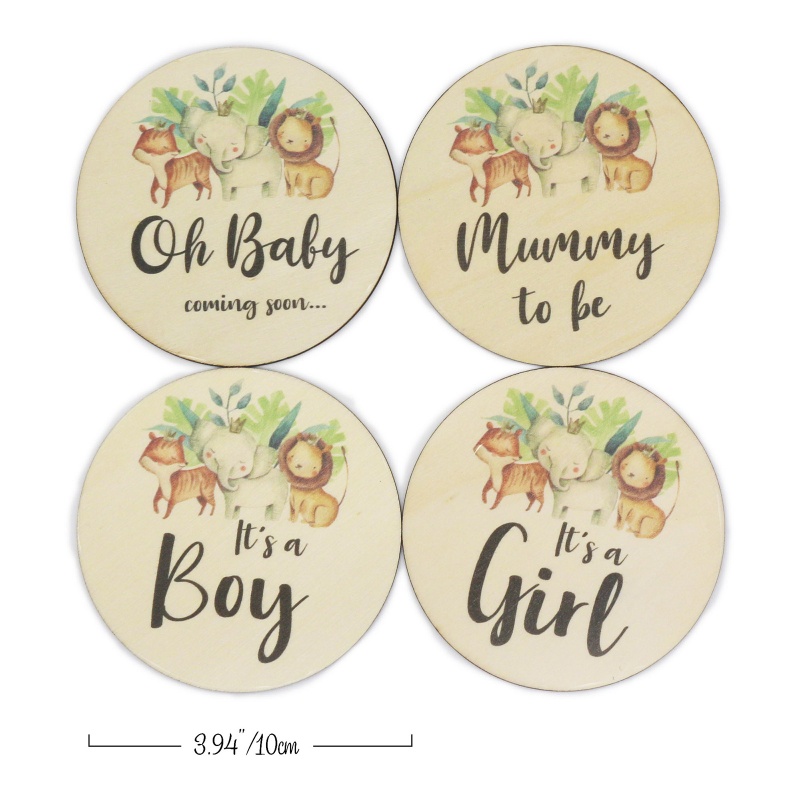 Set 6 Tấm Thẻ Đánh Dấu Cột Mốc Phát Triển Theo Tháng Làm Phụ Kiện Chụp Ảnh Kỷ Niệm Cho Bé Sơ Sinh