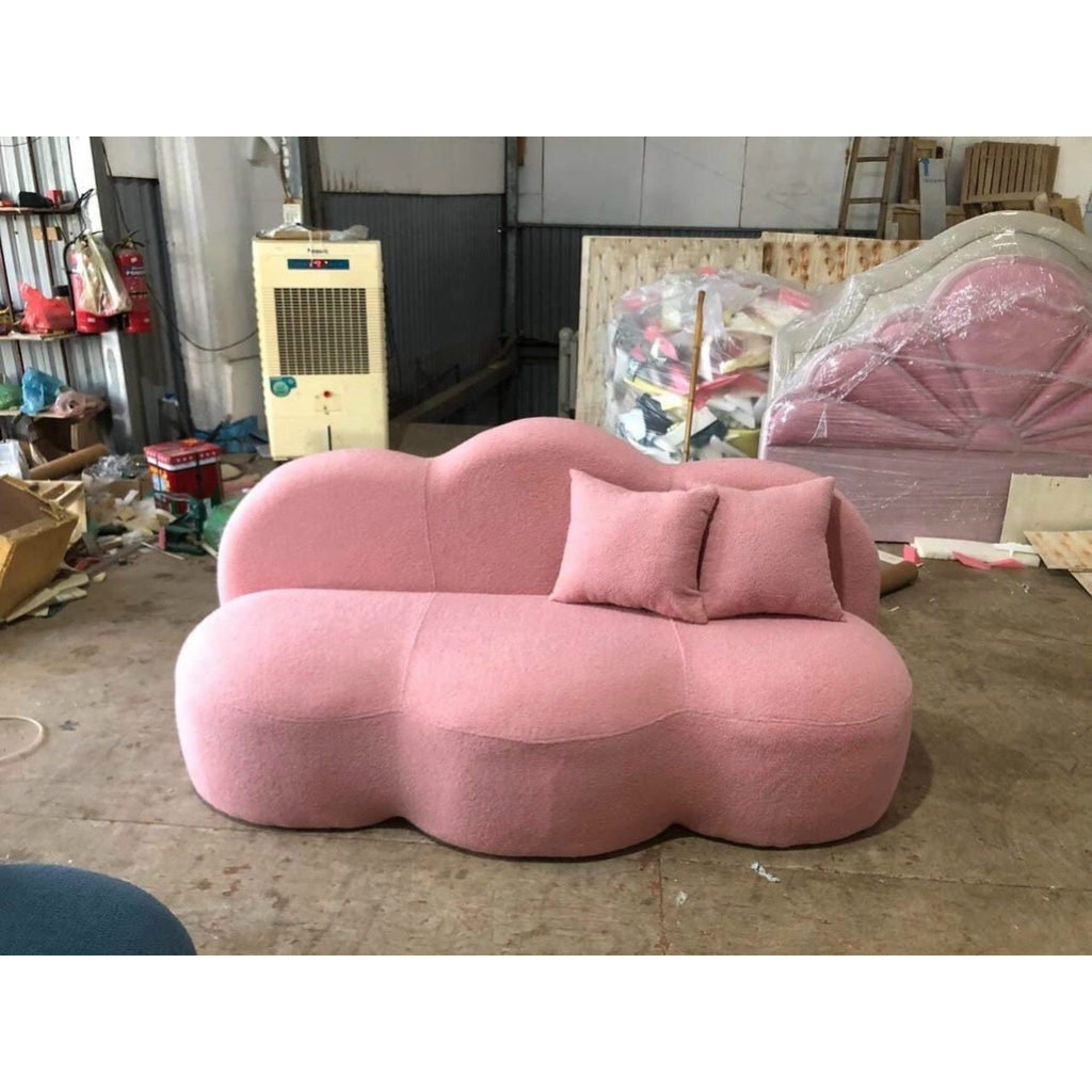 Ghế Sofa Decoe ⚡ SIÊU KHUYẾN MÃI ⚡ Sofa Hình Đám Mây Vải Nỉ Lông Cừu Cực Xinh