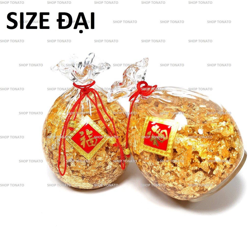 (MUA NHIỀU GIẢM GIÁ)(SIZE ĐẠI)TÚI TIỀN VÀNG PHONG THỦY 01 CAO 14CM