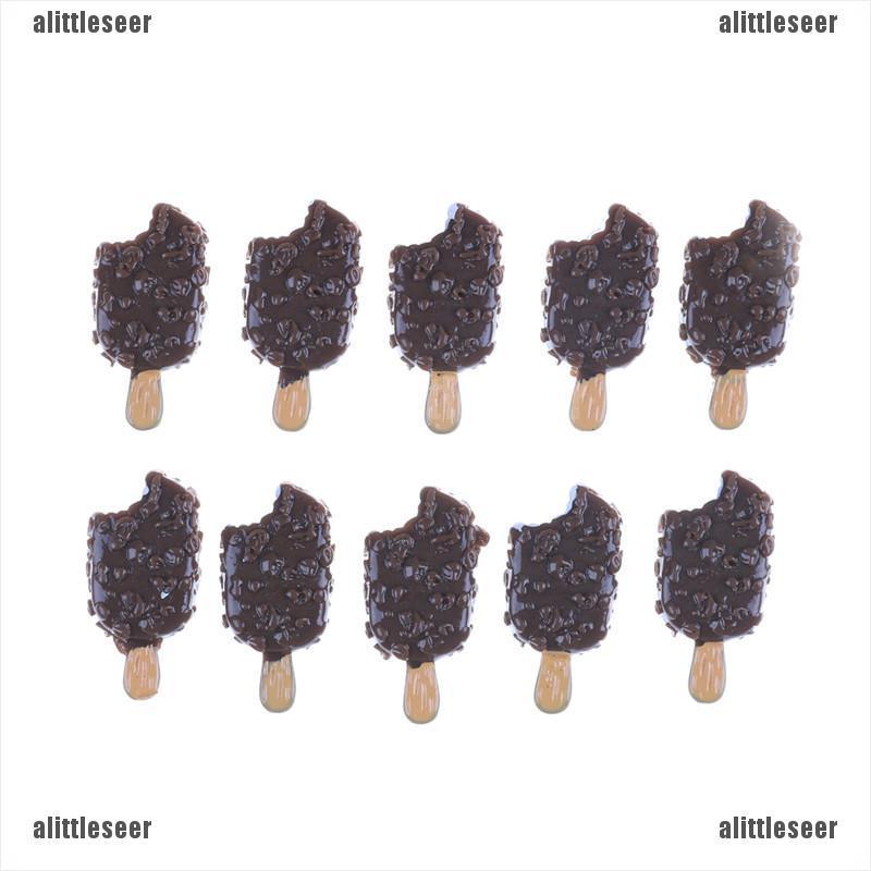 (seer)5PCS Miniature Mini Dollhouse Chocolate Popsicle Food Model Home Kitchen Decor