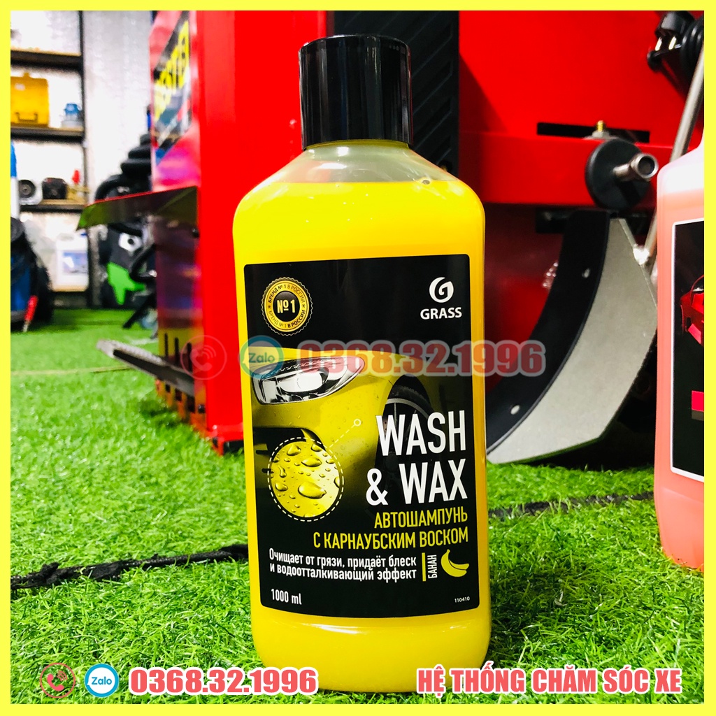 Nước Rửa Xe Ô Tô, Xe Máy Bọt Tuyết Wash &amp; Wax Hương Chuối (NHẬP KHẨU NGA)