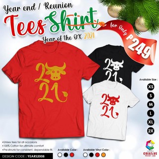 ÁO THUN ANIME- YEAR OF THE OX 2021 Design Round Neck Cotton T-Shirt (YEARS2008)