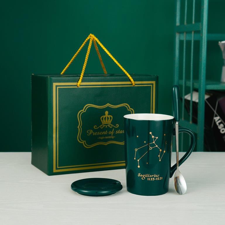 Ly cốc sứ có nắp in hình 12 cung hoàng đạo cực đẹp | BigBuy360 - bigbuy360.vn