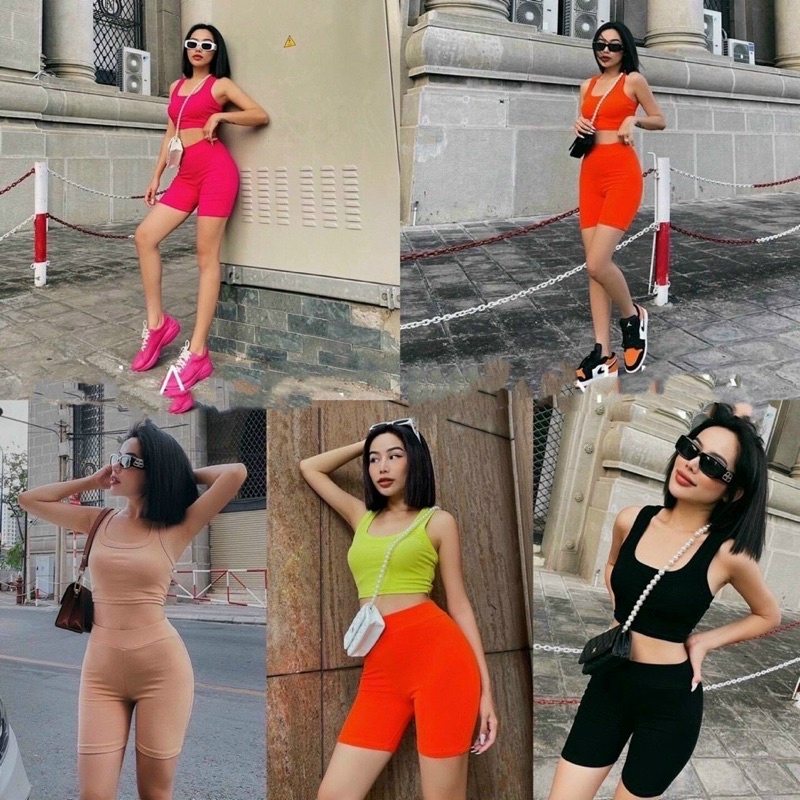 ÁO THUN BA LỖ THỂ THAO DÁNG NGẮN NHIỀU MÀU MS70019