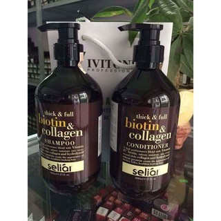 Cặp dầu gội Biotin & Collagen Mỹ 800ml * 2 chai (phục hồi tóc hư tổn_cao cấp)