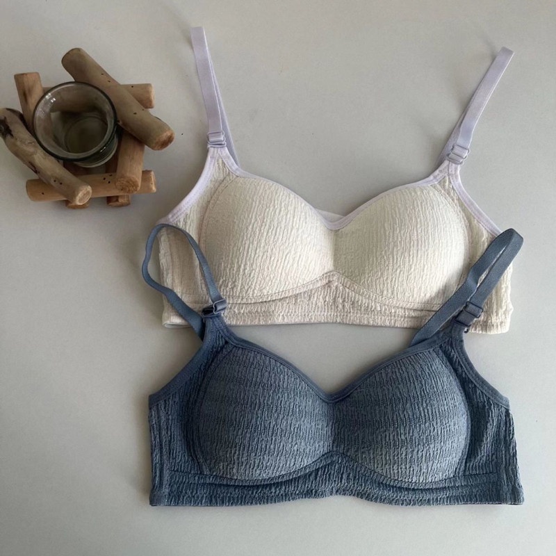 Áo Ngực Cotton Mềm Mại Có Gọng Nâng Ngực 7 Màu Lựa Chọn Phong Cách Nhật Bản Cho Nữ