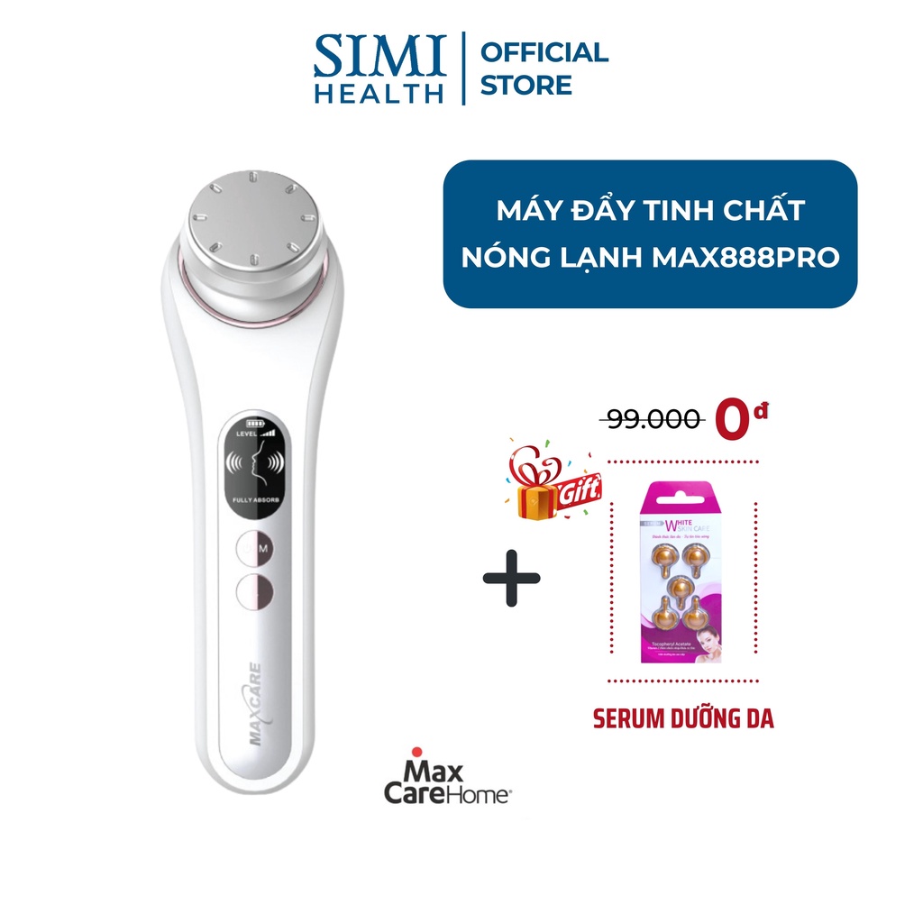 Máy đẩy tinh chất nóng lạnh MAXCARE MAX888PRO điện di ion massage nâng cơ mặt tẩy trang dưỡng trắng da mát xa matxa