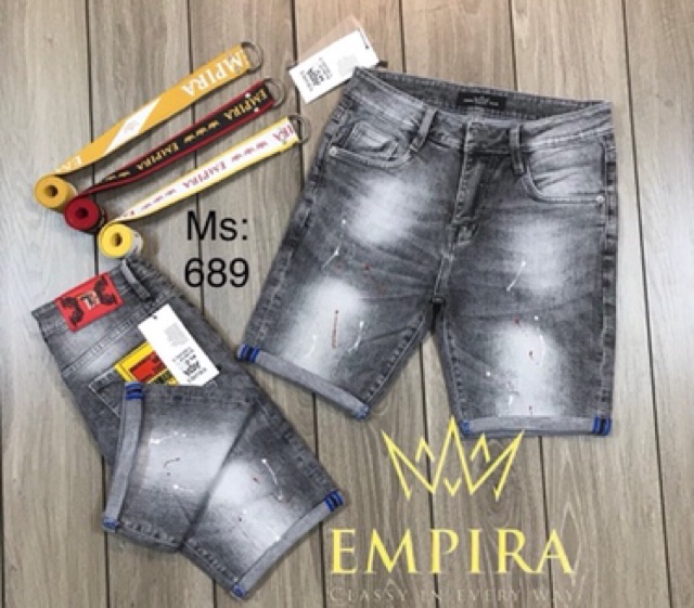 QUẦN SHORT JEAN WAX CHẤM MÀU QN433