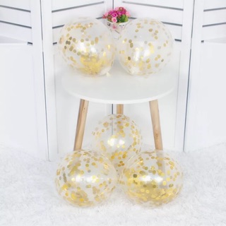 Bong bóng kim tuyến trang trí sinh nhật ( 1 bịch 5 cái )